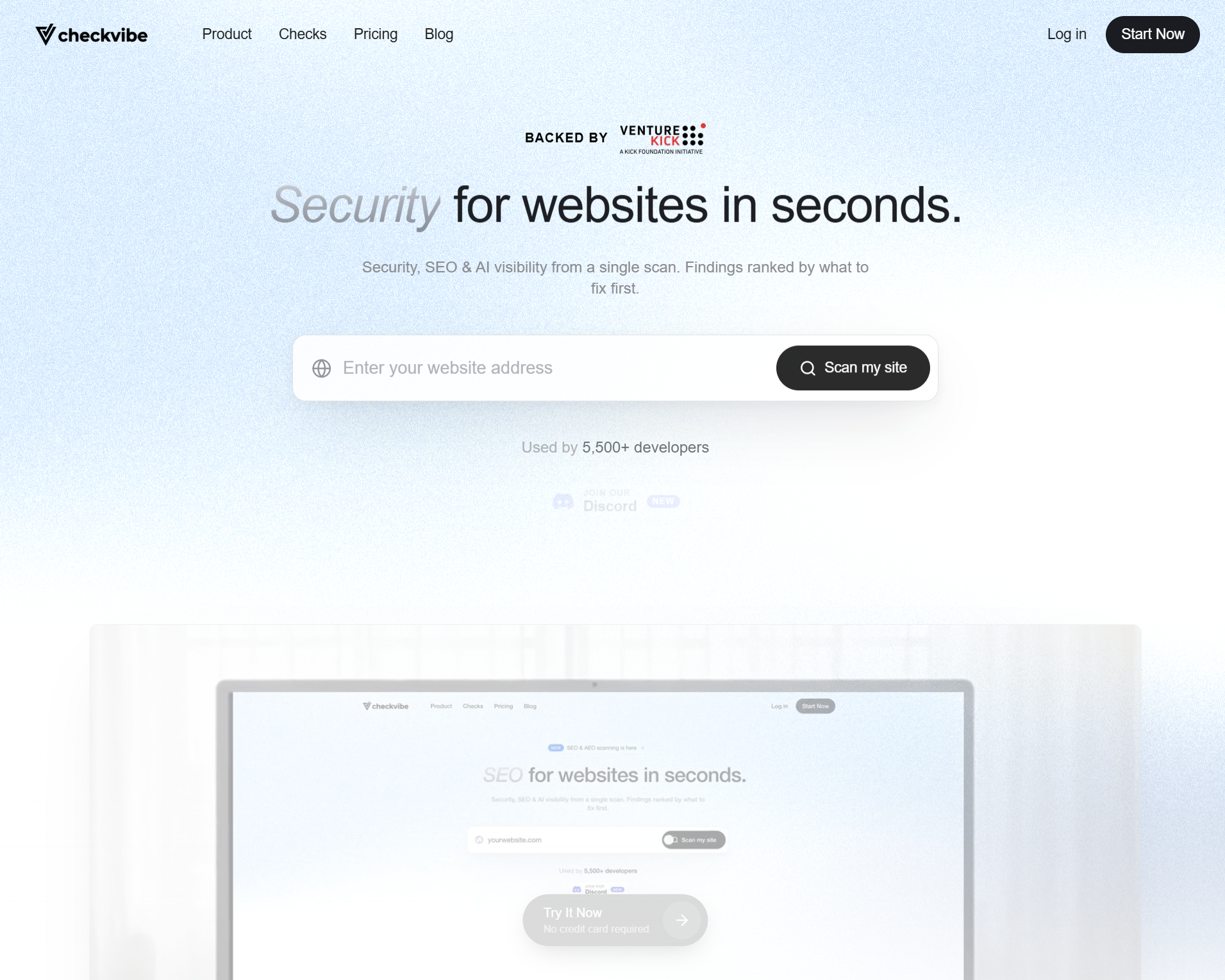 CheckVibe homepage
