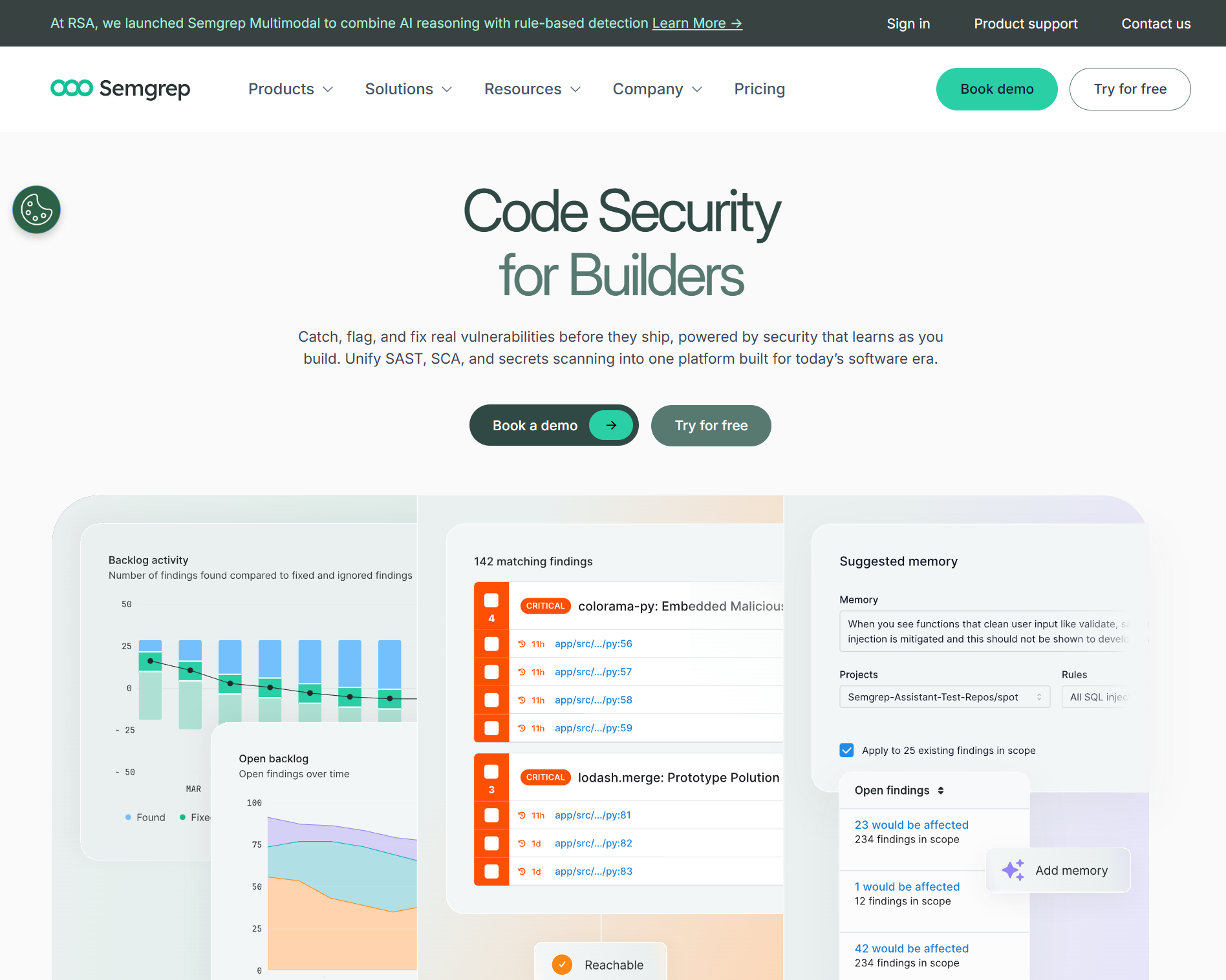 Semgrep homepage