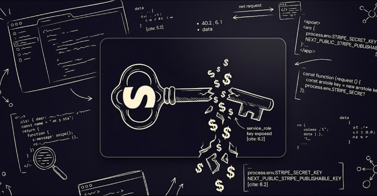 Stripe secret key exposure wireframe